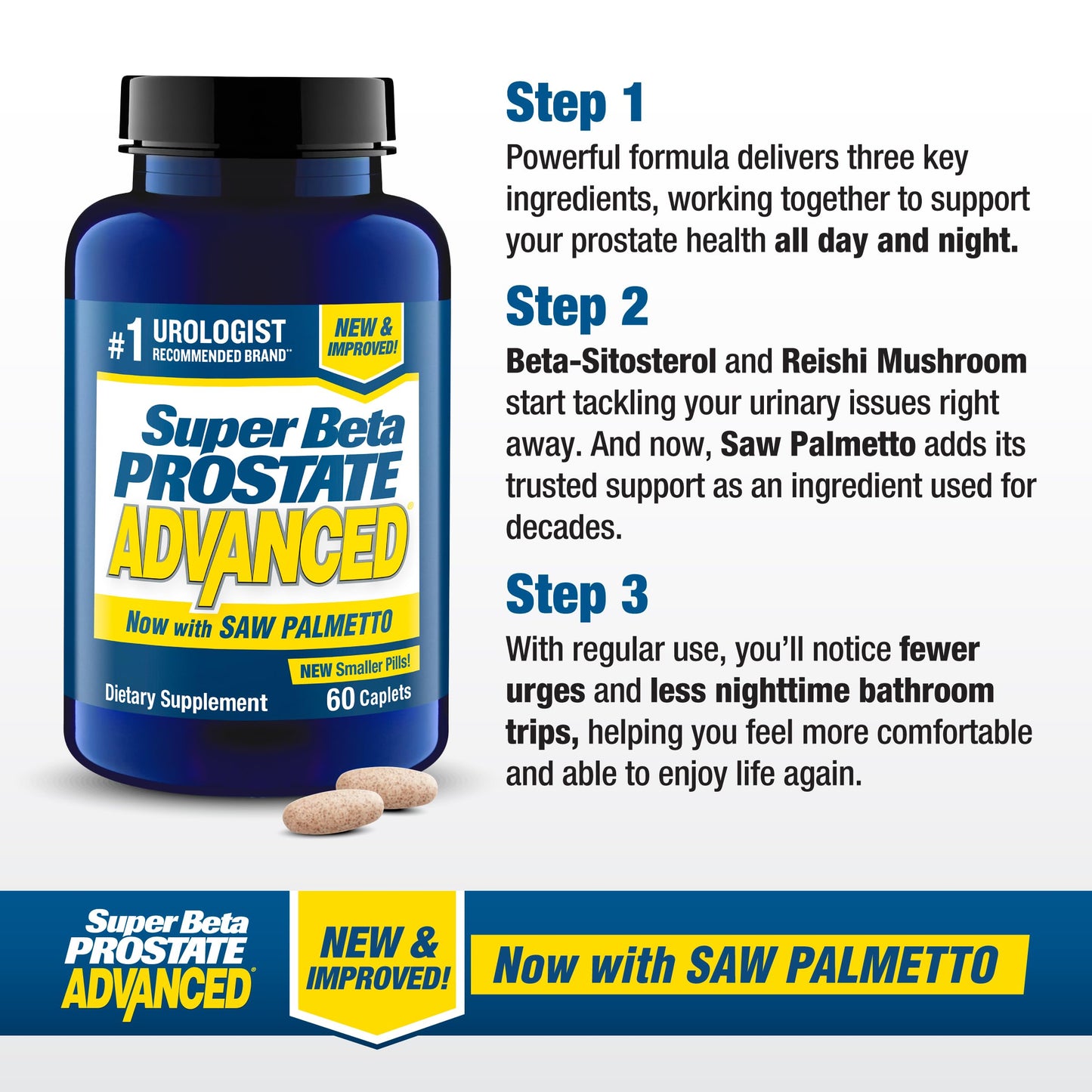 SUPER BETA PROSTATE Advanced with Saw Palmetto – Prostate & Urinary Support (120 ct)
