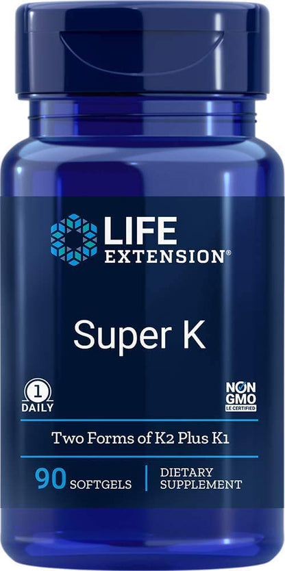 Super K with Advanced K2 Complex - 90 ct | Life Extension