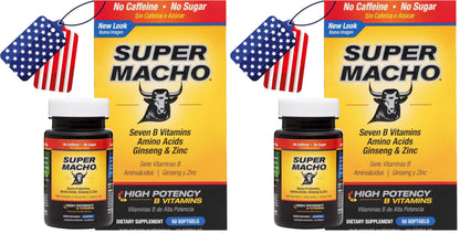 Super Macho: High-Potency B Vitamins & Amino Acids for Active Men