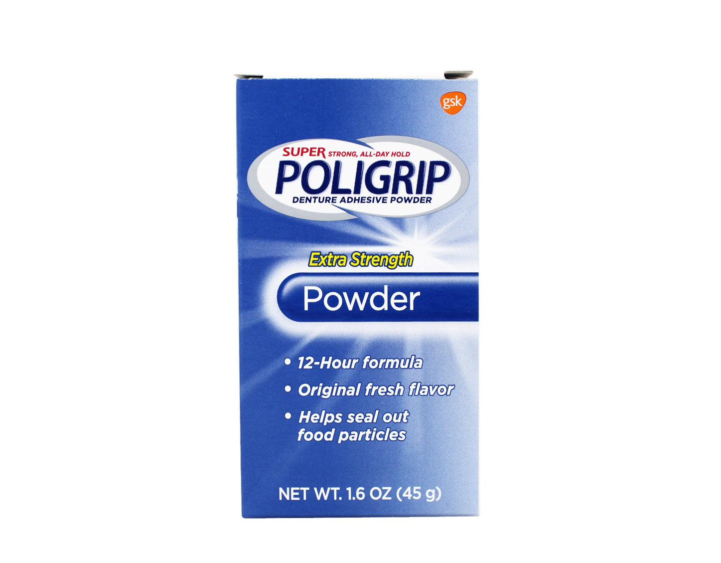 Super Poli-Grip 07801 Denture Powder (Pack of 6) - Strong Hold and Comfort