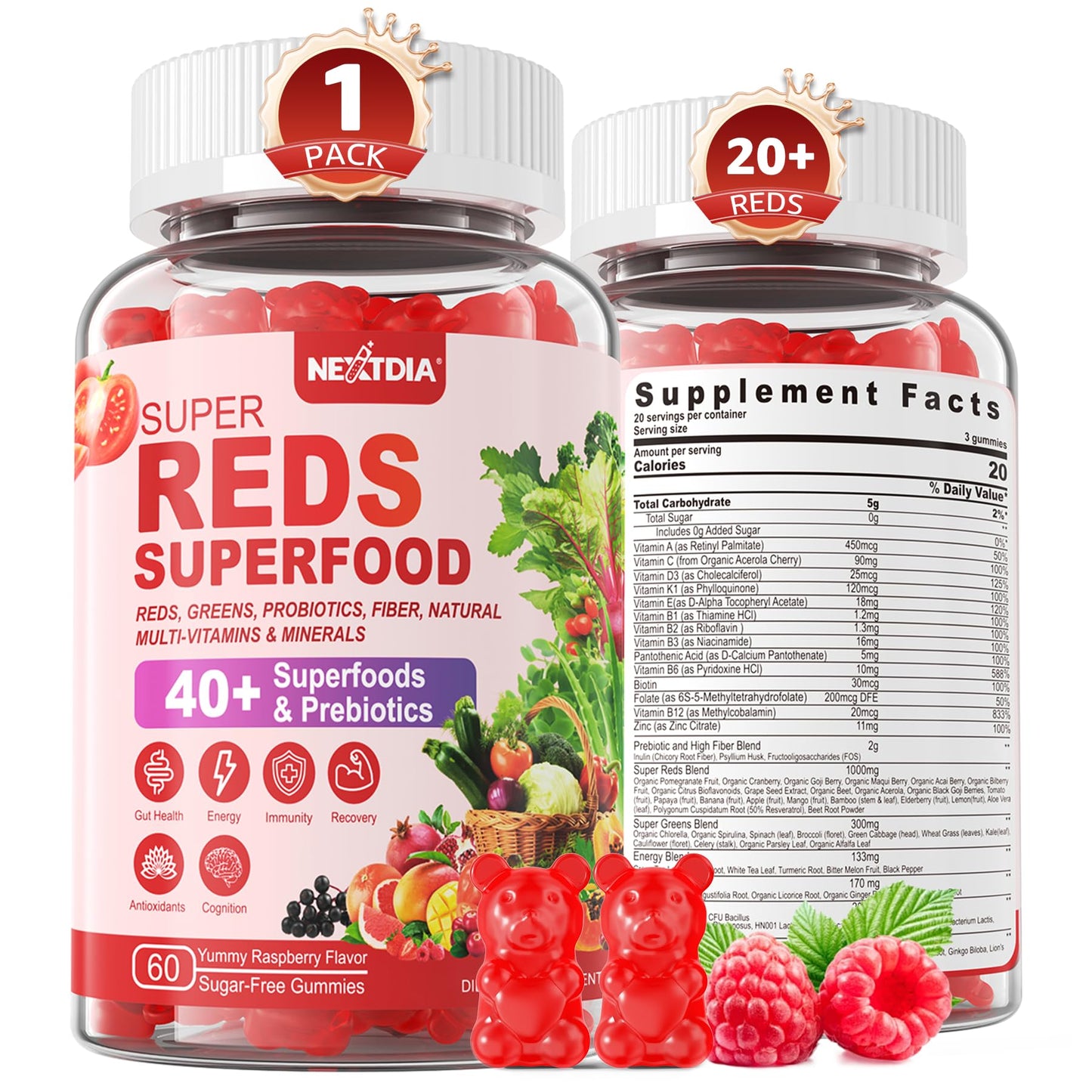 Super Reds Gummies – 40+ Superfoods for Immunity & Energy