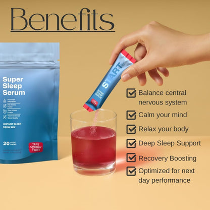 Super Sleep Serum Tart Cherry Twist – 20 Stick Packs | Natural Sleep Support