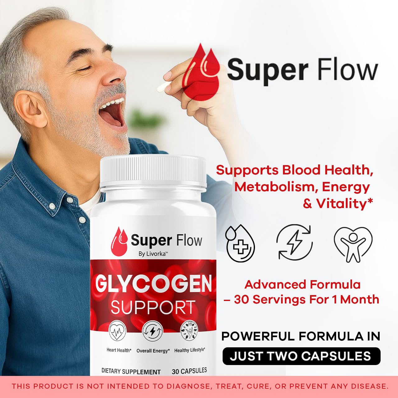 (5 Pack) SuperFlow Glycogen – Glycogen Support Capsules, 150 Capsules