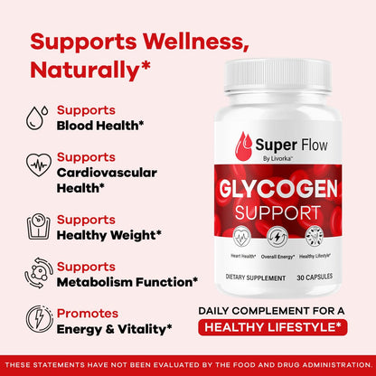(5 Pack) SuperFlow Glycogen – Glycogen Support Capsules, 150 Capsules