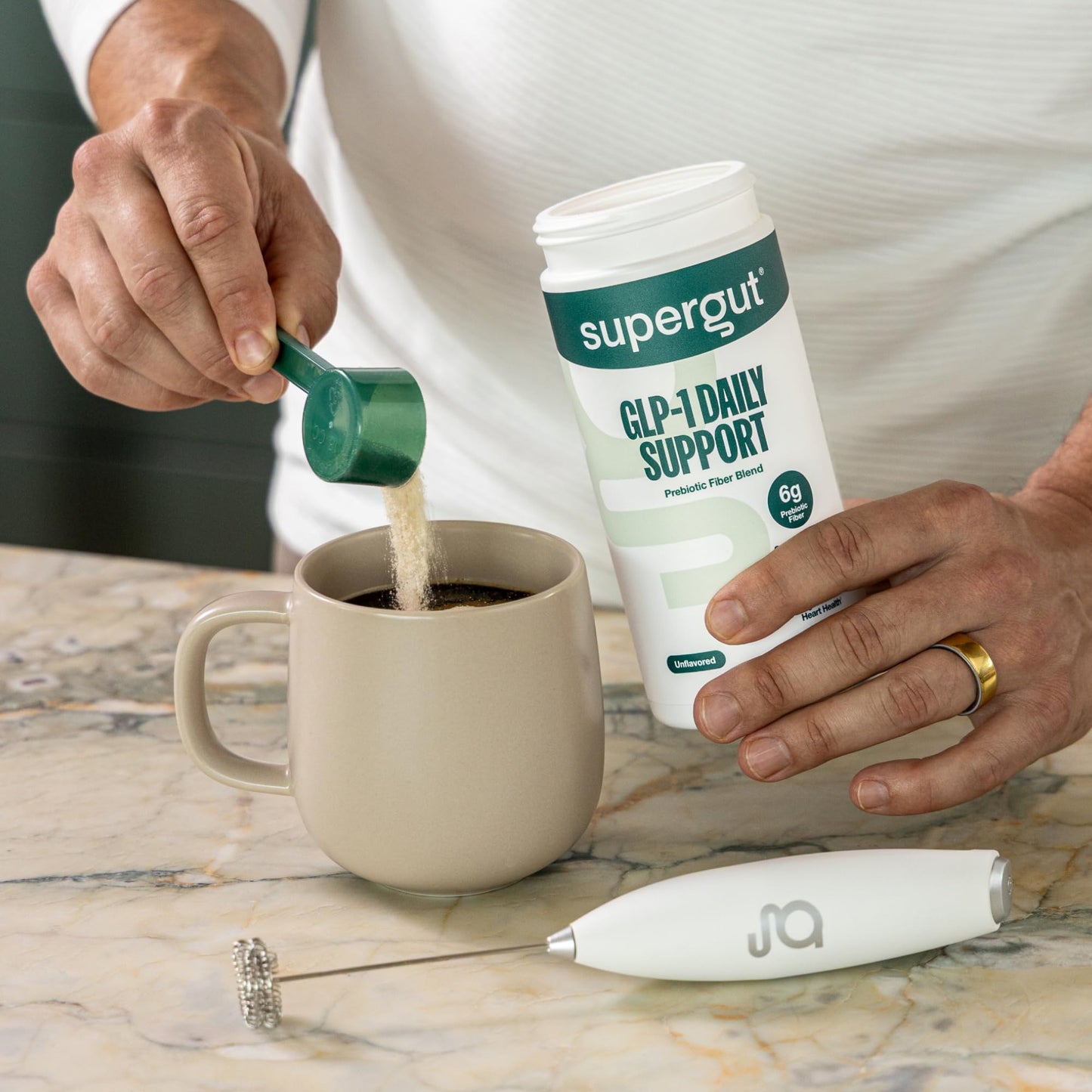 Supergut GLP-1 Daily Support - High Fiber Prebiotic for Gut Health | Sugar-Free Drink Mix (20 Servings)