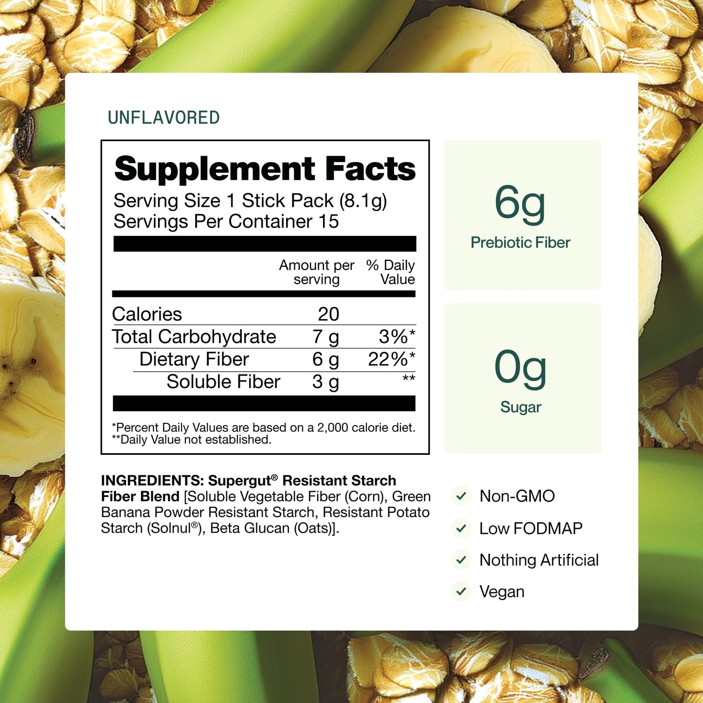 Supergut GLP-1 Daily Support - High Fiber GLP-1 Powder (15 Servings)