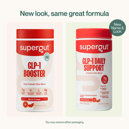 Supergut GLP1 Daily Support – Blood Orange (18 Servings) | Sugar-Free, High-Fiber