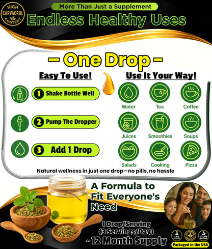 Superior Fulvic Humic X935 Organic Oregano Oil Drops – 1,000 Servings, 12-Month Supply