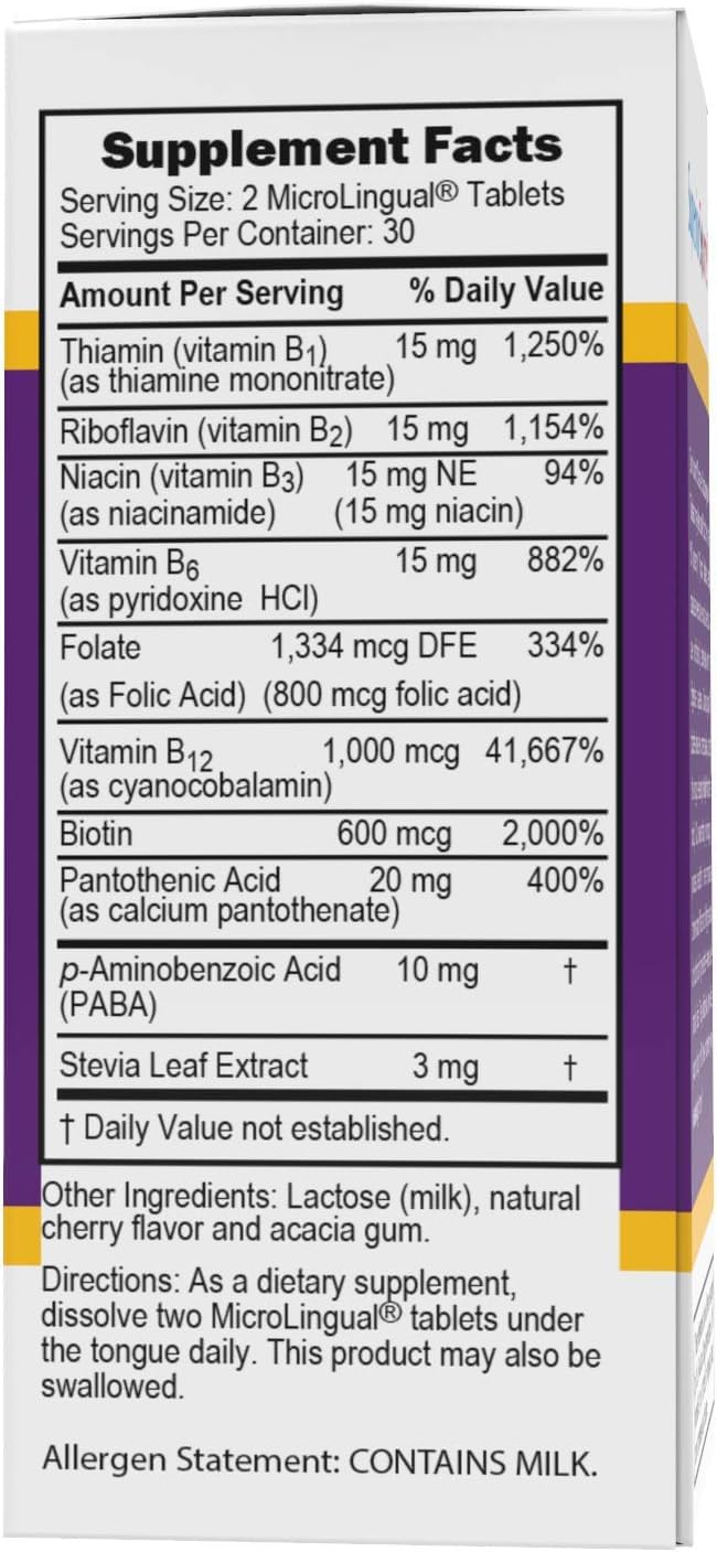 Superior Source Women's B Complex – Energy Support Multivitamin with B12 & B3 (60 Sublingual Tablets)