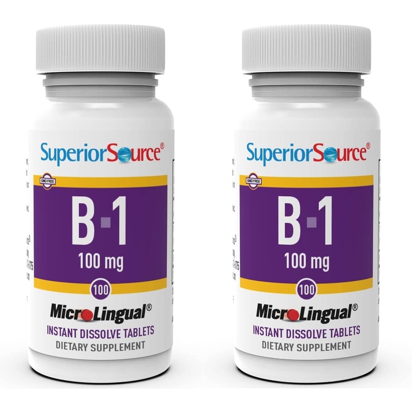 Superior Source Vitamin B1 (Thiamin) 100 mg – MicroLingual Tablets Pack of 2