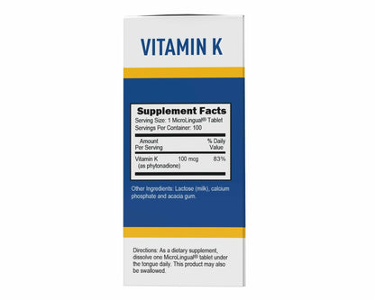 Superior Source Vitamin K 100 mcg – Bone & Blood Health Support | 60 Sublingual Tablets (Pack of 2)