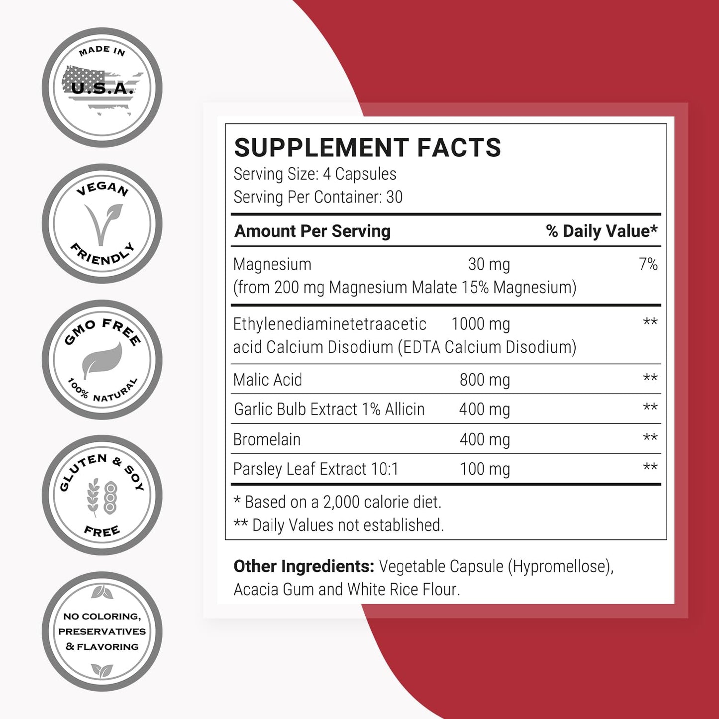Supersmart Cardio Clear Garlic EDTA Supplement - 120 Veg Capsules