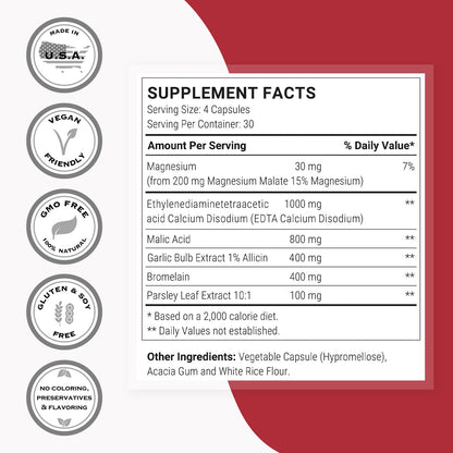 Supersmart Cardio Clear Garlic EDTA Supplement - 120 Veg Capsules