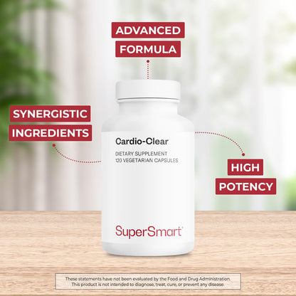 Supersmart Cardio Clear Garlic EDTA Supplement - 120 Veg Capsules