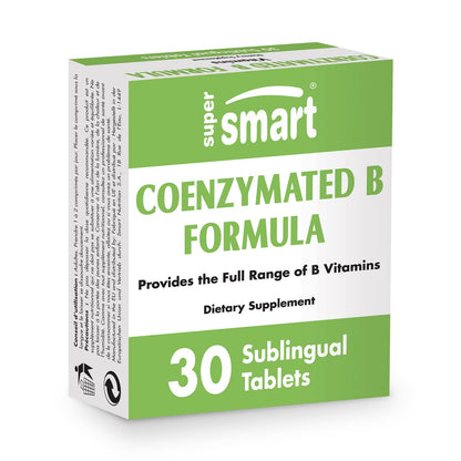 Supersmart - Coenzymated B Formula - Contains All The B Group Vitamins - Five Times More Active | Non-GMO & Gluten Free - 30 Tablets