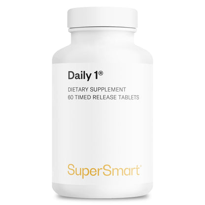 Supersmart Daily 1 Timed Release Multivitamin for Men & Women | BioPQQ, Quercetin & Fisetin | Made in USA