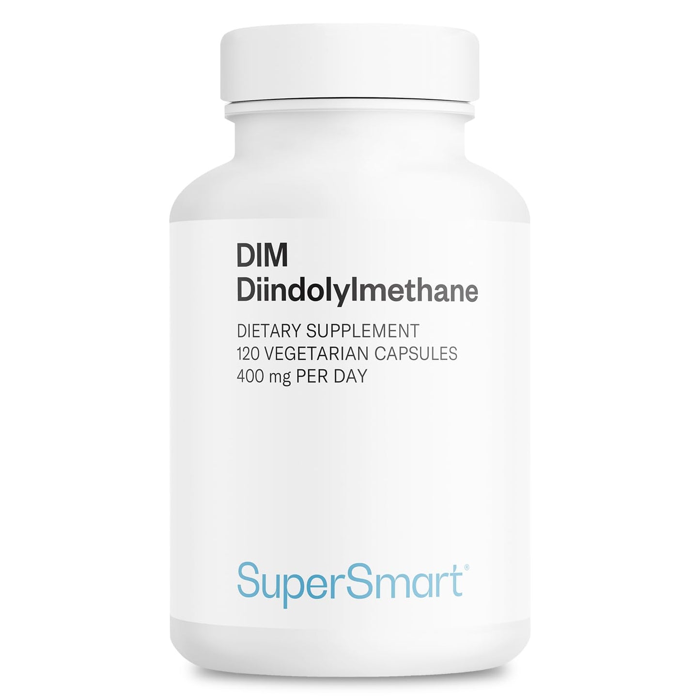 Supersmart DIM 400mg Daily – Non-GMO, Gluten Free, 120 Veg Caps