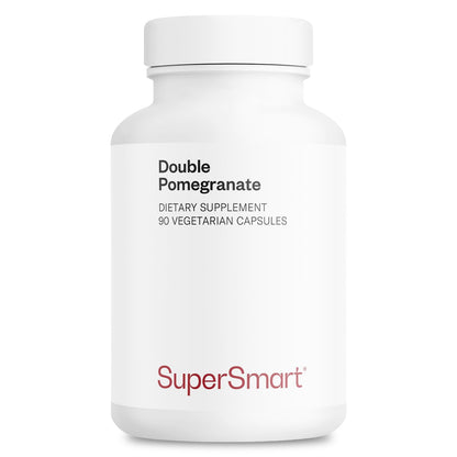 Supersmart Double Pomegranate (High Strength) – 90% Ellagic Acid & 40% Punicalagins – Non-GMO & Gluten Free – 90 Vegetarian Capsules