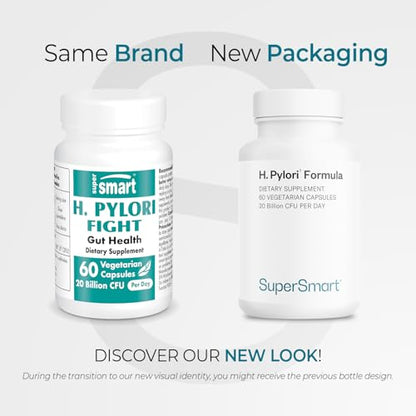 Supersmart H. Pylori Formula – 20 Billion CFU Daily Probiotic (Pylopass DSM17648)