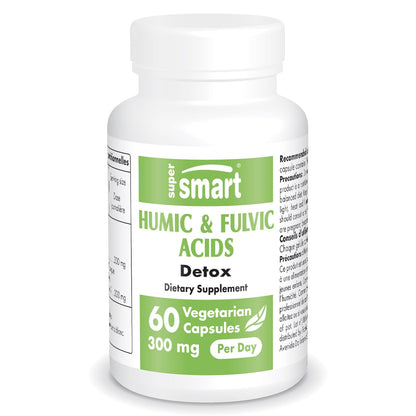 Supersmart Humic & Fulvic Acid Supplement 300mg Daily - 60 Veg Capsules