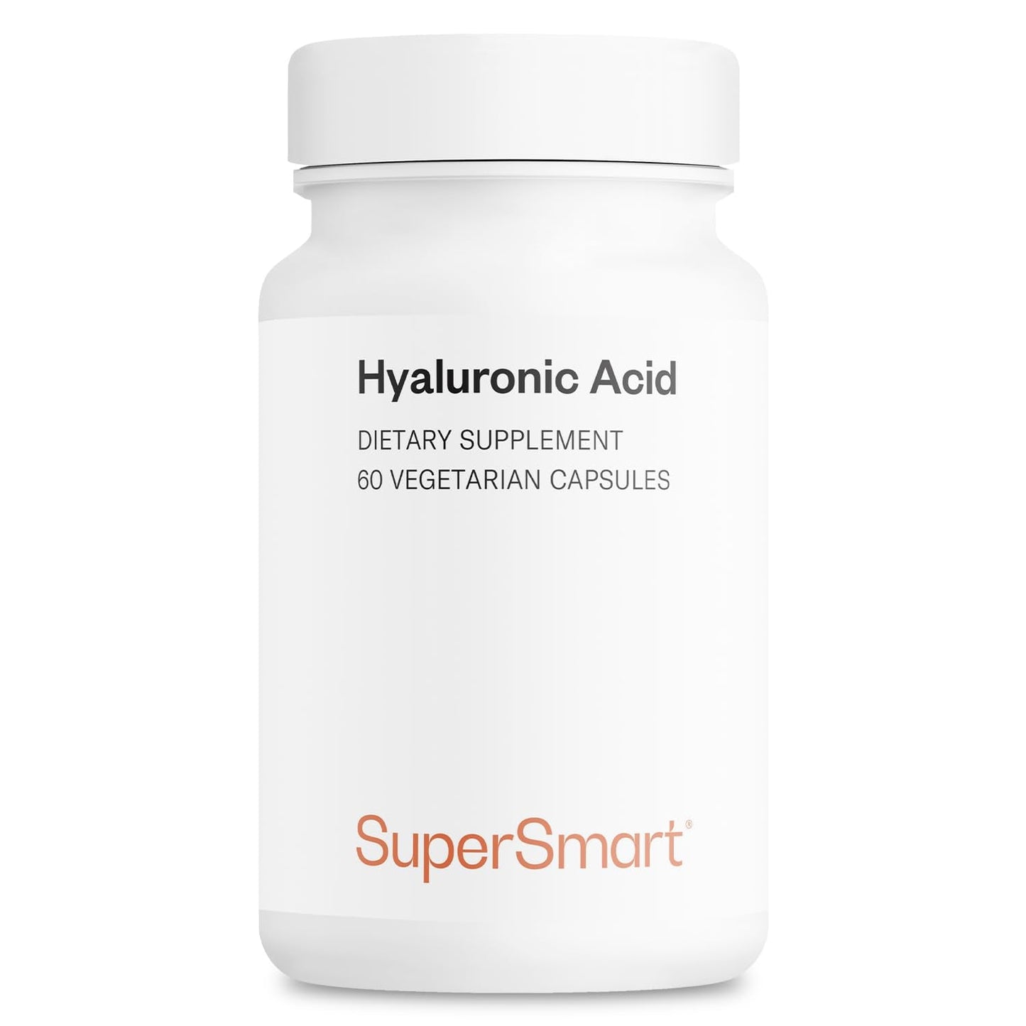 Supersmart Hyaluronic Acid 300mg/day | High MW 1.2M Da | Non-GMO & Gluten Free | 60 Vegetarian Capsules