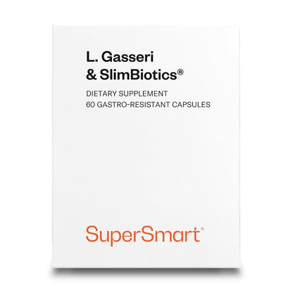 Supersmart L. Gasseri & SlimBiotics Probiotic – Non-GMO, Gluten-Free | 60 Gastro-Resistant Capsules