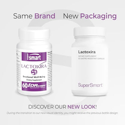 Supersmart - Lactoxira (High Potency) - 8-in-1 Probiotic Complex Supplement - Advanced Formula for Women & Men - with Lactobacillus Casei, Brevis | Non-GMO & Gluten Free - 60 DR Capsules