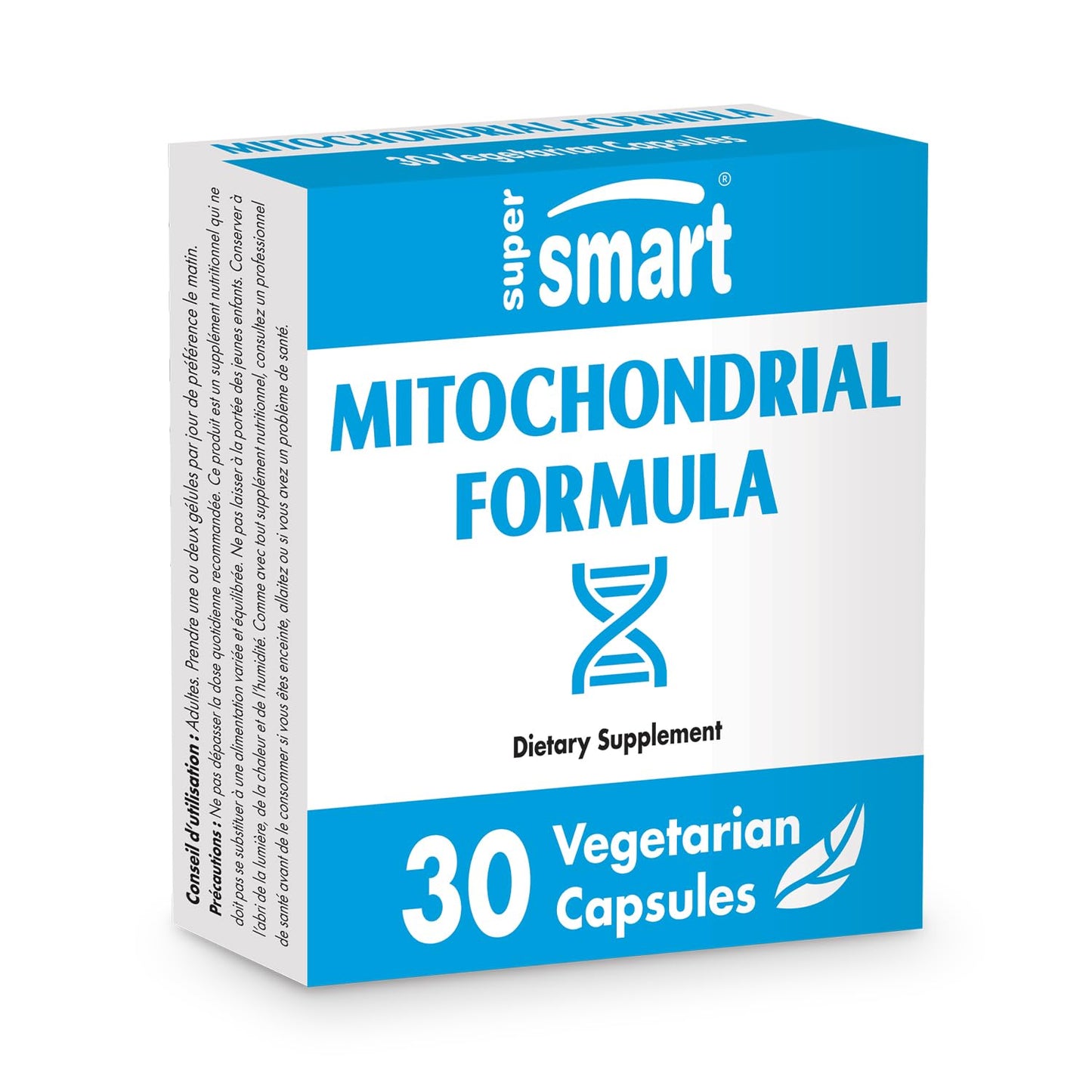 SuperSmart Mitochondrial Formula Advanced - PQQ, R-Lipoic Acid & Acetyl-L-Carnitine | Non-GMO, Gluten Free | 30 Vegetarian Capsules