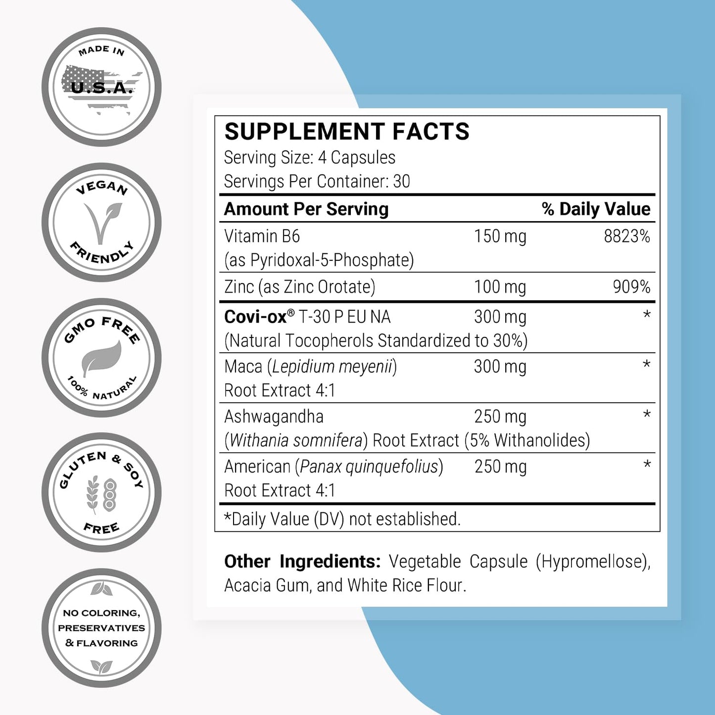 Supersmart Natural Prolactin Balance Formula - p5p B6, Maca Root, Ashwagandha | Gluten Free