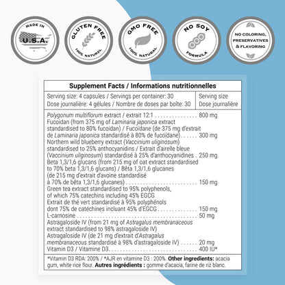 Supersmart Stem Cells Activator (Advanced Formula) – Astragaloside & Fucoidan | Non-GMO & Gluten Free | 120 Vegetarian Capsules