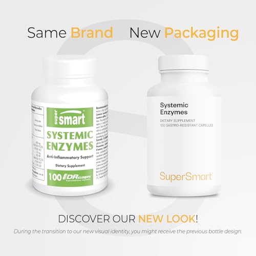 Supersmart Systemic Enzymes (High Potency) – Bromelain, Protease, Lipase, Trypsin, Chymotrypsin, Peptidase, Pancreatin | Non-GMO & Gluten Free - 100 DR Capsules
