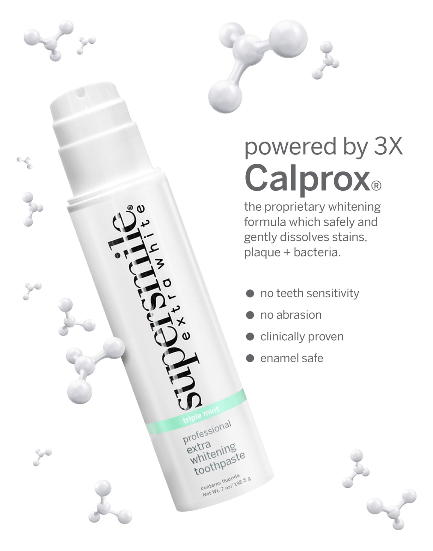 Supersmile Extra White Triple Mint Whitening Toothpaste – 7 oz