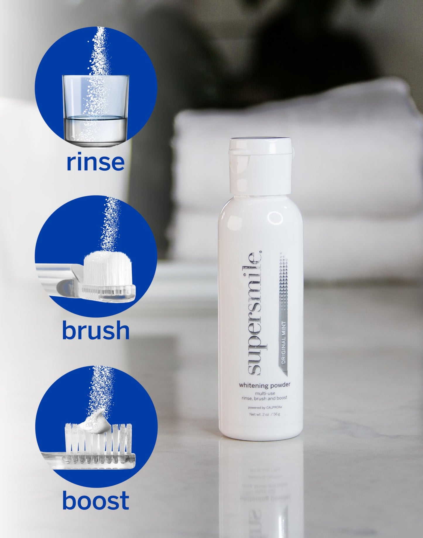 Supersmile Triple-Use Whitening Powder 2 oz – Rinse, Brush & Boost