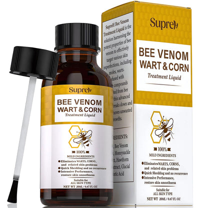 SupreH Fast-Acting Bee Venom Wart Remover – Freeze Off for Plantar & Genital Warts, 18 ml