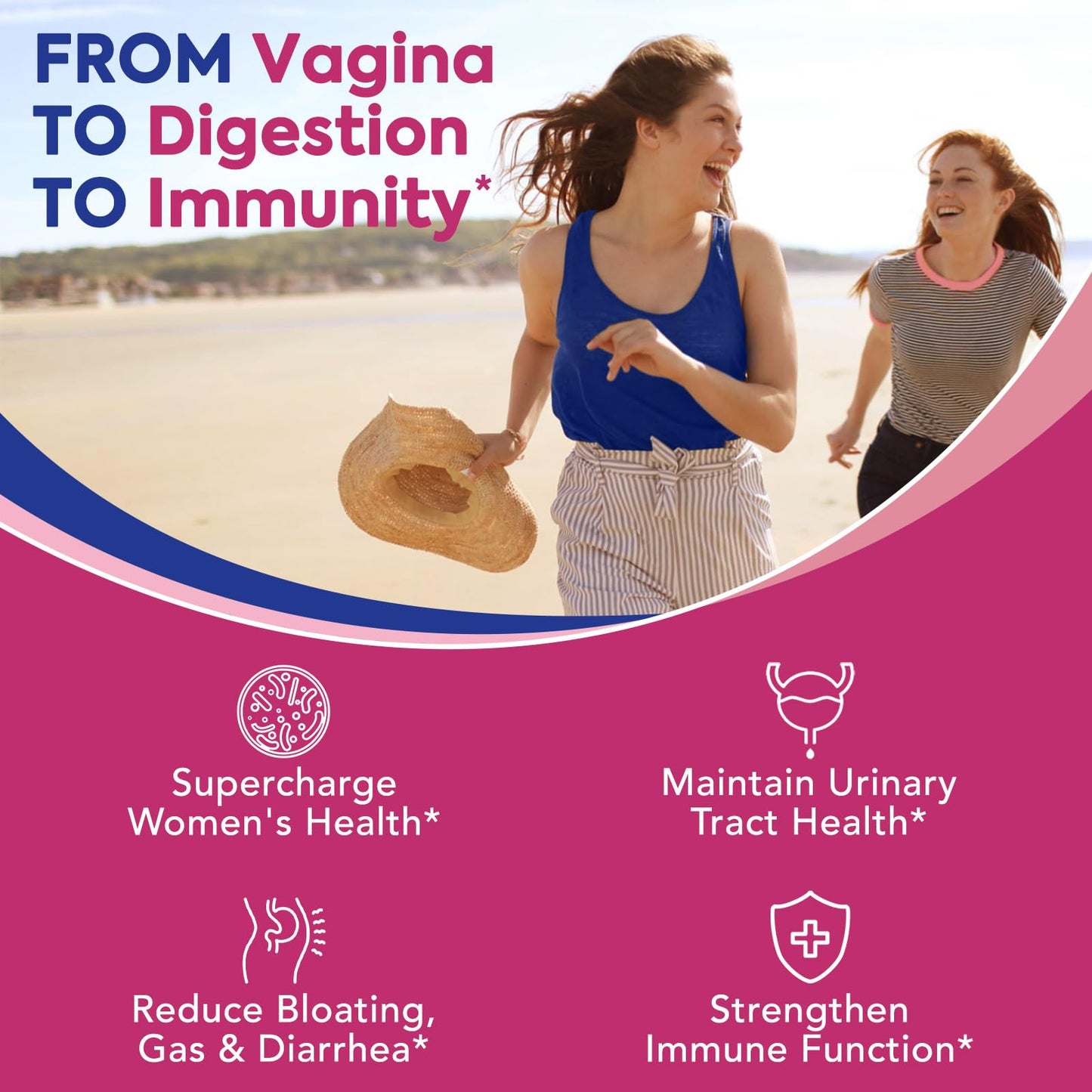 Surebounty Probiotics for Women - 120B CFU, 34 Strains, 4-in-1 Probiotic, 60ct (Pack of 2)