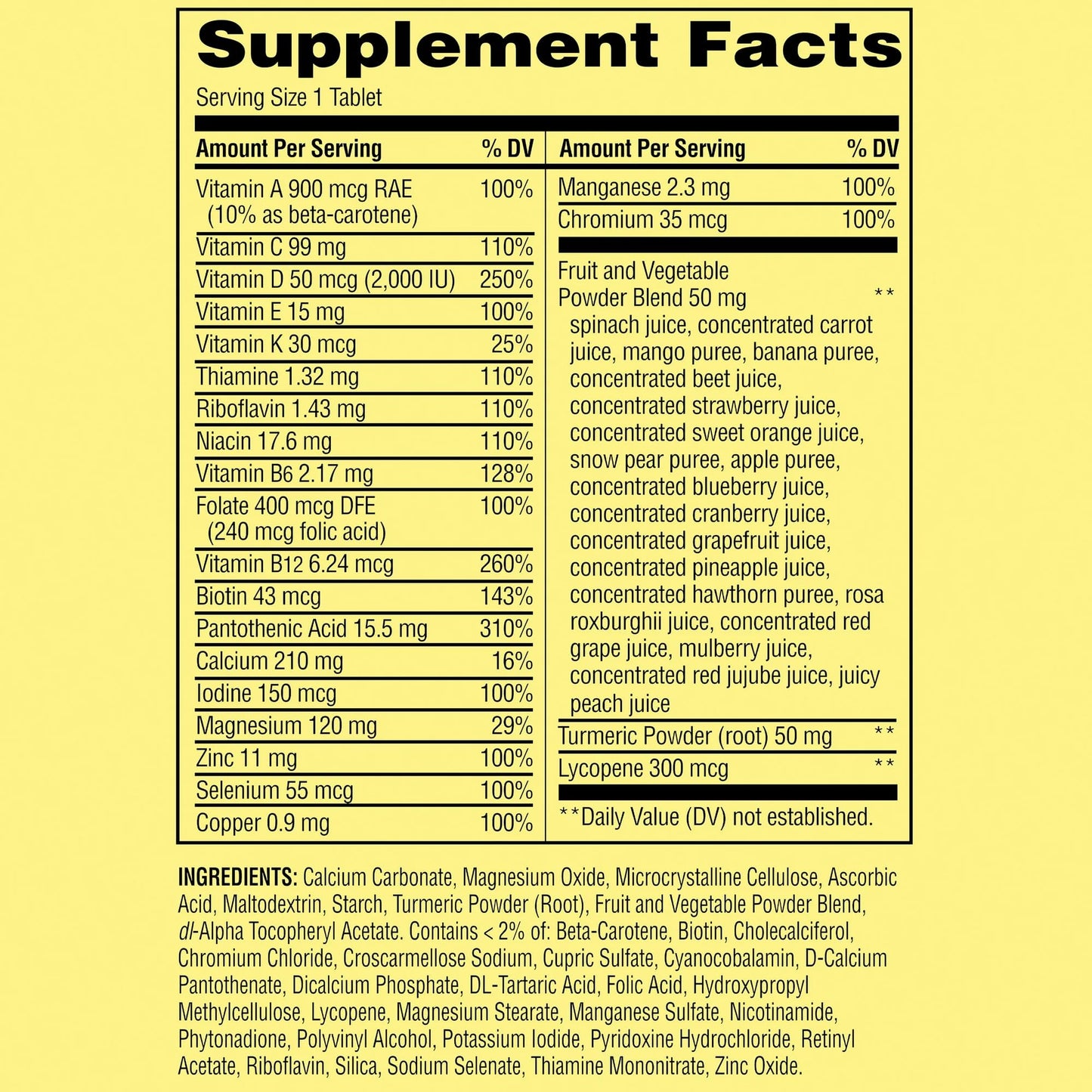 SUREFECT Spring Valley Men's Multivitamin with Turmeric – 150 Tablets + Free Organizer