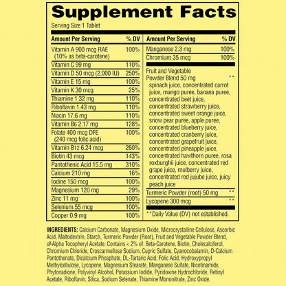 SUREFECT Spring Valley Men's Multivitamin with Turmeric – 150 Tablets + Free Organizer