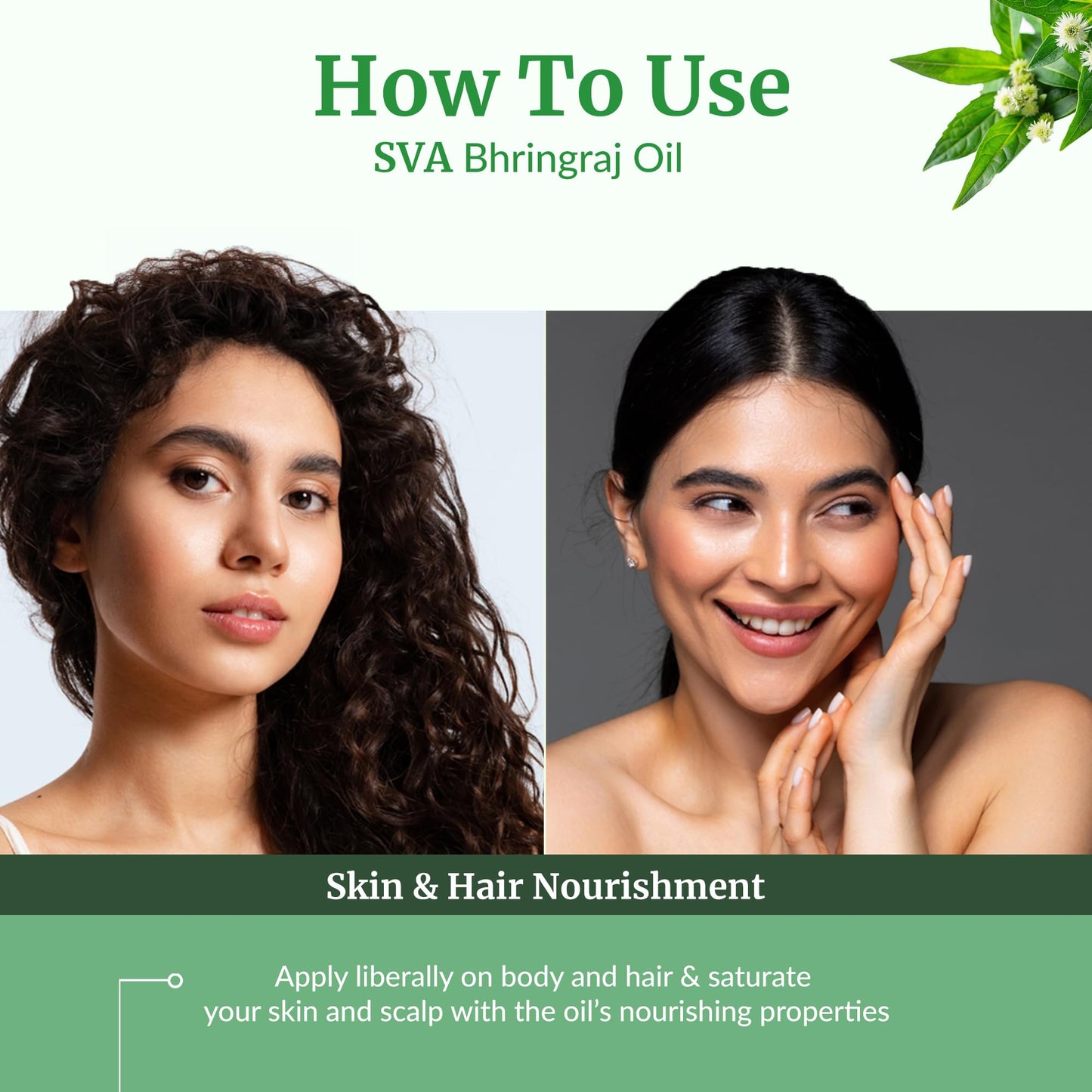 SVA Bhringraj Premium Carrier Oil - 4oz (118ml) with Dropper | Hair Oiling, Scalp Massage & Skin Care