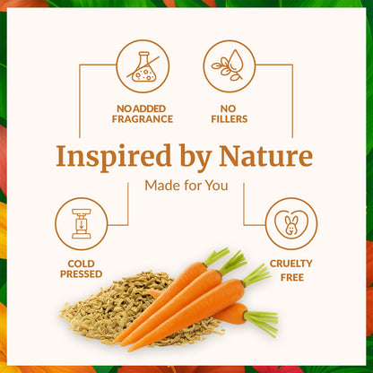 SVA Carrot Seed Oil - 4 Fl Oz – 100% Natural Cold Pressed Carrot Oil - for Face, Skin Care, Hair Care, Scalp Massage & Body Massage – Carrier Oil with Dropper