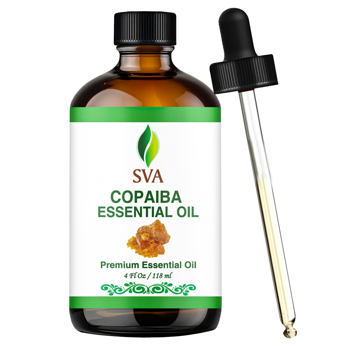 SVA Copaiba Essential Oil – 4oz | 100% Natural Copaiba Oil for Diffuser, Skin & Hair