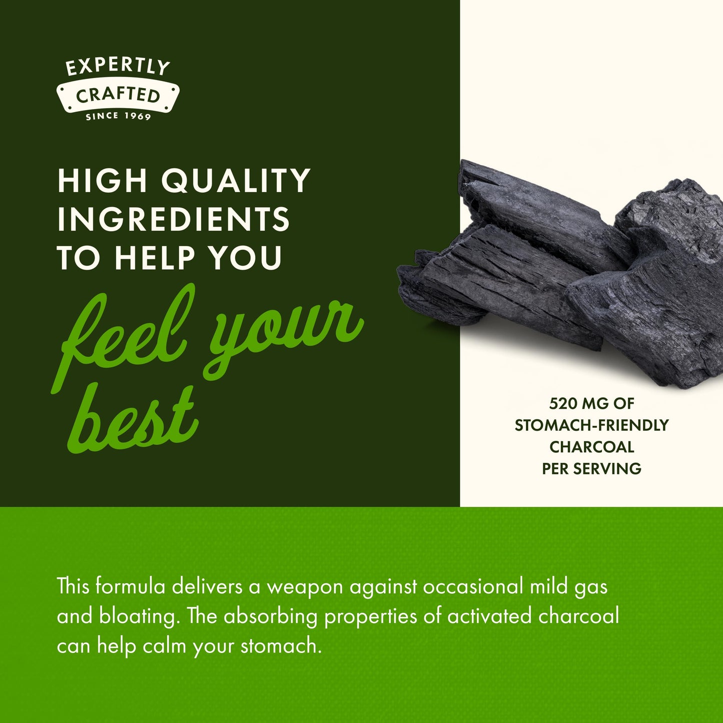 Swanson Activated Charcoal - Natural Supplement Supporting Healthy Absorption - Helps w/Bloating & Maintaining Bowel Regularity - (120 Capsules, 520mg per Serving)