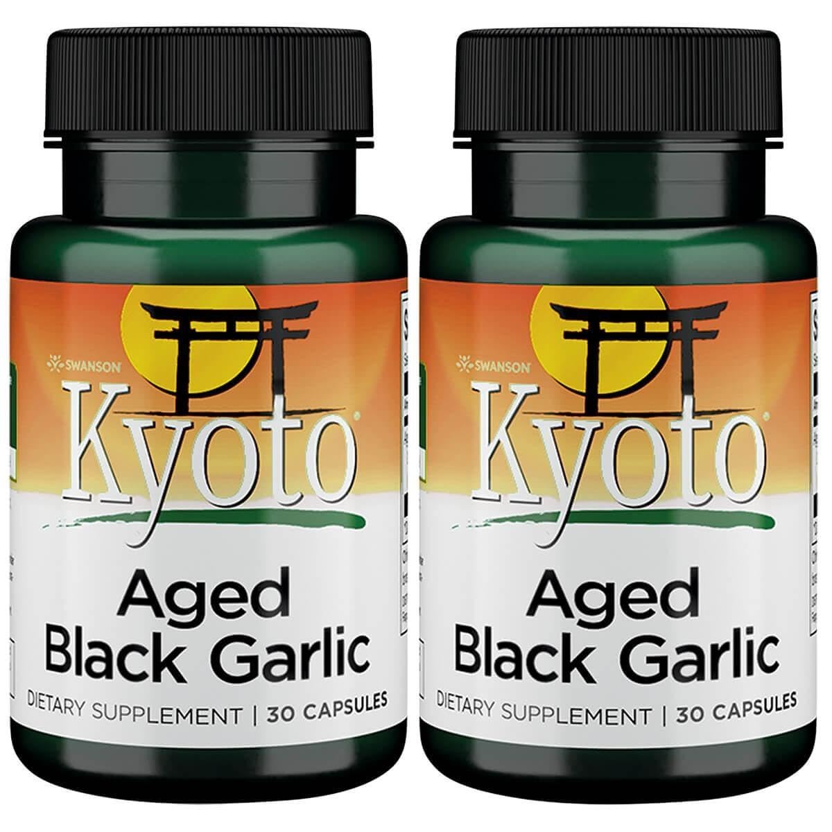 Swanson Aged Black Garlic 650 mg 30 Caps – 2 Pack