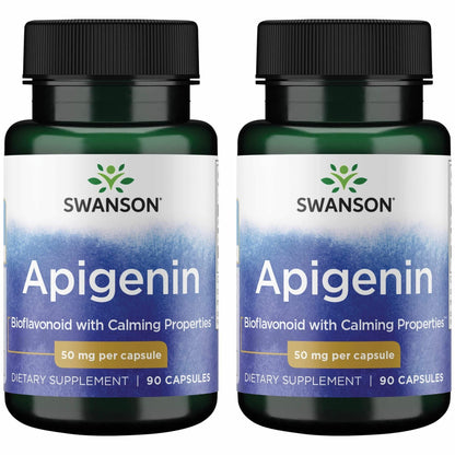 Swanson Apigenin-Bioflavonoid Supplement – Prostate Support, Sleep & Relaxation – 90 Caps x 2