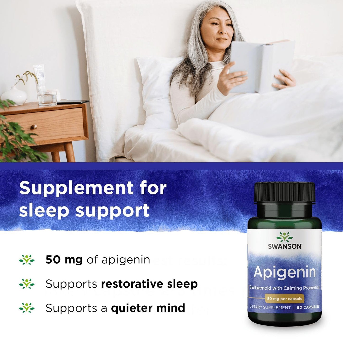 Swanson Apigenin-Bioflavonoid Supplement – Prostate Support, Sleep & Relaxation – 90 Caps x 2