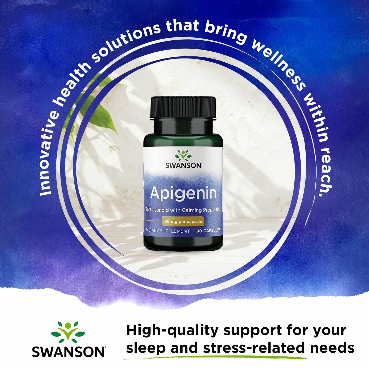 Swanson Apigenin-Bioflavonoid Supplement – Prostate Support, Sleep & Relaxation – 90 Caps x 2