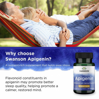 Swanson Apigenin-Bioflavonoid Supplement – Prostate Support, Sleep & Relaxation – 90 Caps x 2