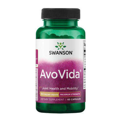 Swanson AvoVida - Avocado & Soybean Unsaponifiables for Joint Health & Mobility | 60 Caps
