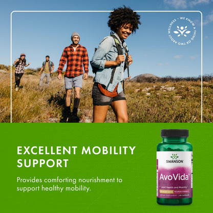 Swanson AvoVida - Avocado & Soybean Unsaponifiables for Joint Health & Mobility | 60 Caps