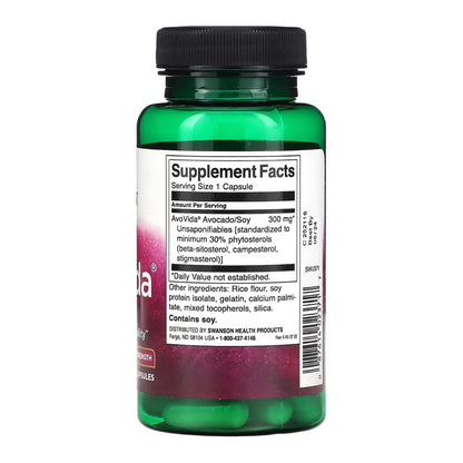 Swanson AvoVida: Avocado & Soybean Unsaponifiables for Joint Mobility - 3 Pack (60 Capsules, 300 mg Each)