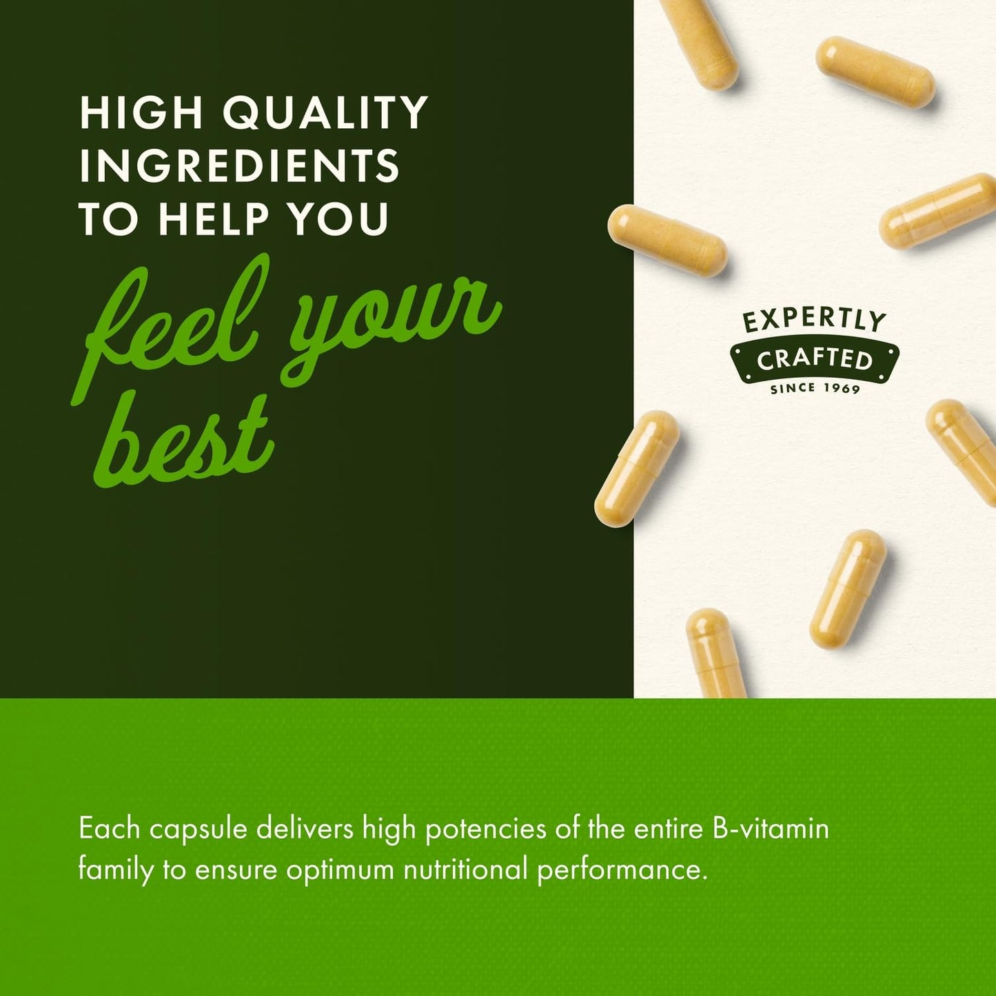 Swanson B-50 B-Complex - High-Potency B Vitamin Complex for Immune, Heart, and Nervous System Support - 250 Capsules